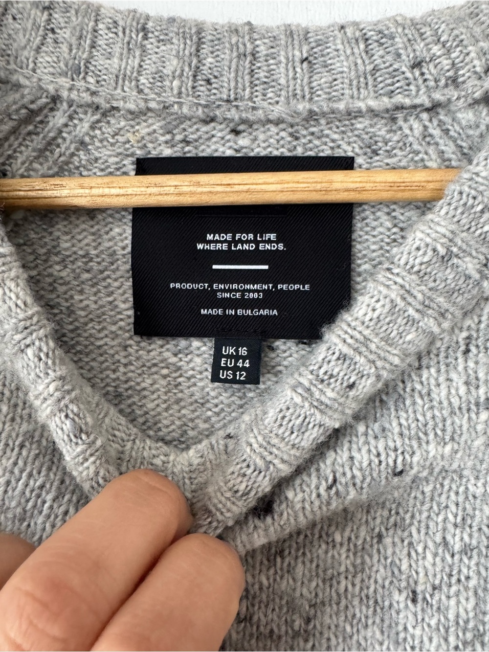 Finisterre Farne Sweater - Dove Grey